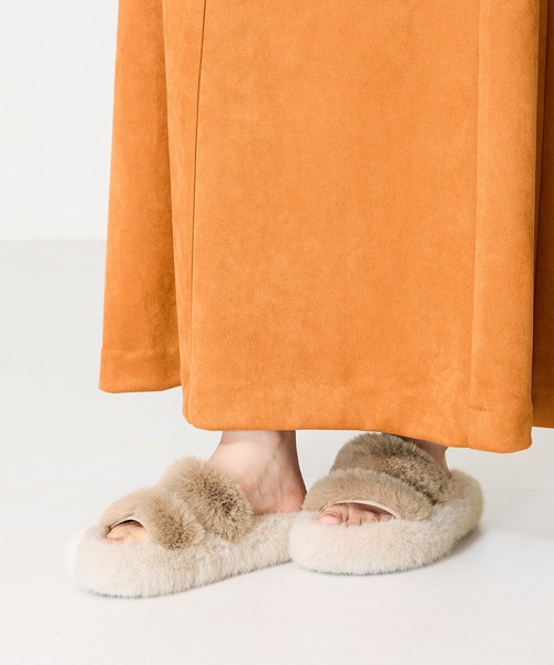 SLOBE IENA⭐︎ファーサンダル ファーサンダル レディース ヒールサンダル 厚底 歩きやすい