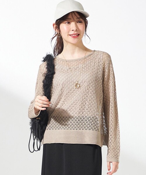 ANY SIS(エニィスィス)の「【2SET】メッシュニット セット(ニット/セーター・レディース・グレー系/カーキ系/ベージュ系・4)」の1枚目の写真
