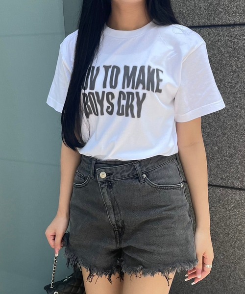 fiere（フィエール）の「レタリングプリント半袖Tシャツ（Tシャツ/カットソー・レディース・ホワイト・MEDIUM/LARGE/SMALL）」の2枚目の写真