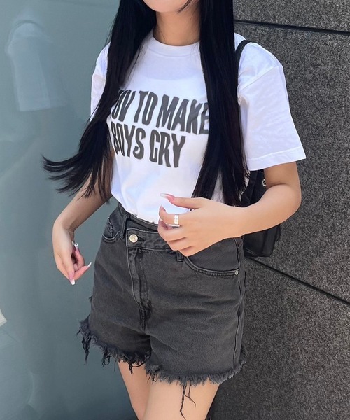 fiere（フィエール）の「レタリングプリント半袖Tシャツ（Tシャツ/カットソー・レディース・ホワイト・MEDIUM/LARGE/SMALL）」の4枚目の写真