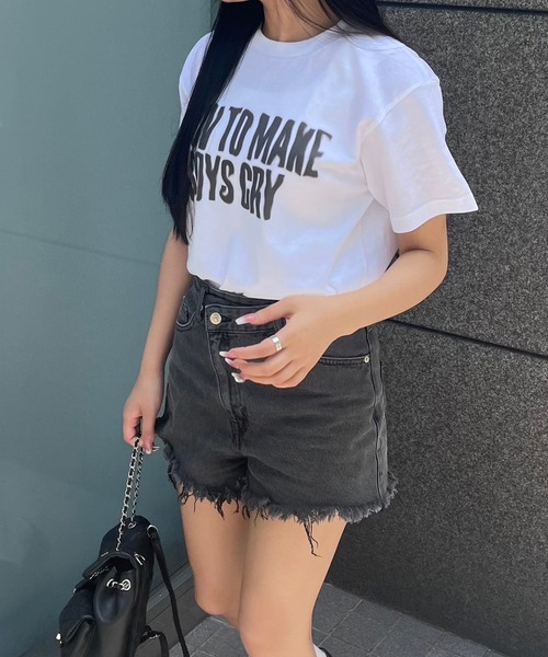 fiere（フィエール）の「レタリングプリント半袖Tシャツ（Tシャツ/カットソー・レディース・ホワイト・MEDIUM/LARGE/SMALL）」の5枚目の写真