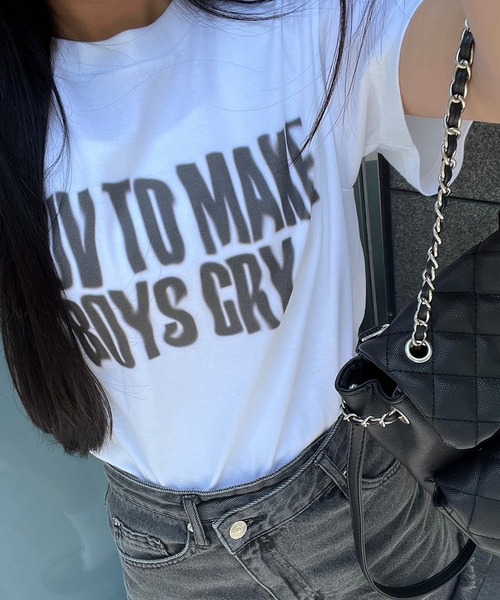 fiere（フィエール）の「レタリングプリント半袖Tシャツ（Tシャツ/カットソー・レディース・ホワイト・MEDIUM/LARGE/SMALL）」の8枚目の写真