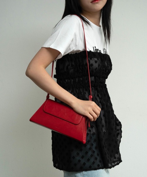 ALAND（エーランド）の「Lime Like／Marin Bag（フラップショルダーBAG）（ショルダーバッグ・レディース・ブラック/その他1/レッド・ONE SIZE）」の21枚目の写真