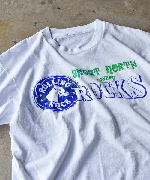 VINTAGE(ヴィンテージ)の「【ヴィンテージ古着】90's ROLLING ROCK 企業系 ビールロゴ プリントTシャツ(Tシャツ/カットソー・メンズ・ホワイト・LARGE)」の11枚目の写真