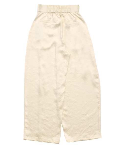 select MOCA(セレクトモカ)の「サテンディープタックワイドパンツ(スラックス・レディース・ブラウン/アイボリー/ブラック/グレー・SMALL/MEDIUM/LARGE)」の11枚目の写真