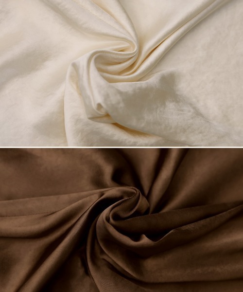 select MOCA(セレクトモカ)の「サテンディープタックワイドパンツ(スラックス・レディース・ブラウン/アイボリー/ブラック/グレー・SMALL/MEDIUM/LARGE)」の14枚目の写真