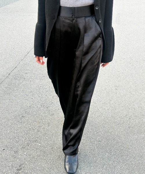 machatt サテンタックワイドパンツ&トップス　38 サテンディープタックワイドパンツ – SELECT MOCA