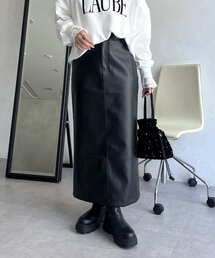 prose verse | 【低身長サイズ有り】合皮ナロースカート(スカート)