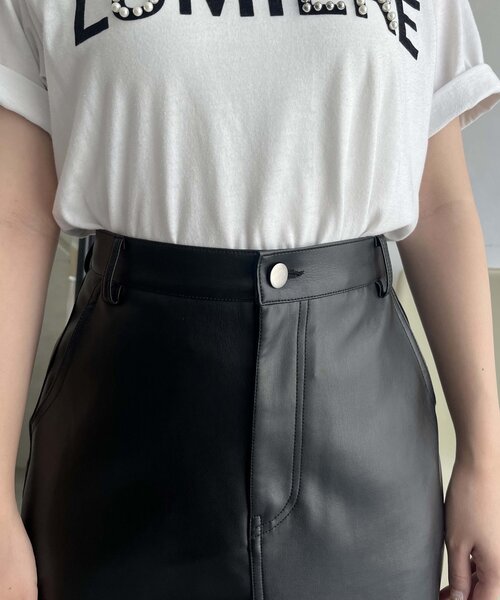 prose verse（プロズヴェール）の「【低身長サイズ有り】合皮ナロースカート（スカート・レディース・ブラック・PL/PM/LARGE/MEDIUM）」の21枚目の写真