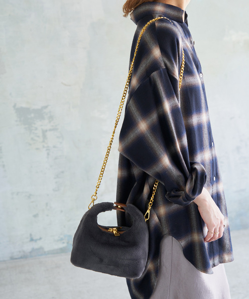 Spick & Span（スピックアンドスパン）の「SINBONO / シンボノ Vienna Top Handle Crossbody Bag 2T06-8（ショルダーバッグ・レディース・ベージュ/グレー・FREE）」の22枚目の写真
