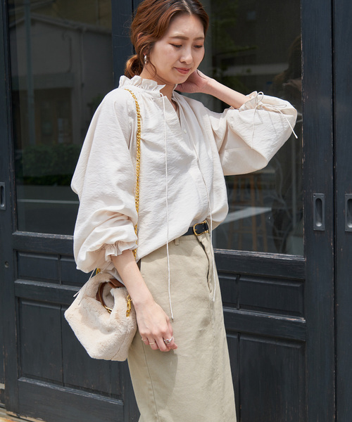 Spick & Span（スピックアンドスパン）の「SINBONO / シンボノ Vienna Top Handle Crossbody Bag 2T06-8（ショルダーバッグ・レディース・ベージュ/グレー・FREE）」の20枚目の写真