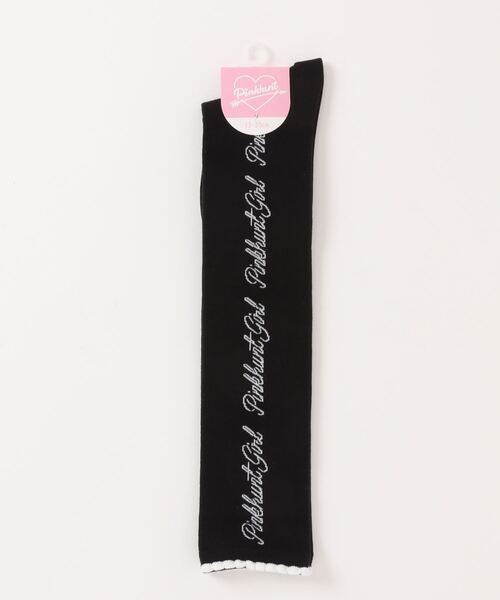 PINKHUNT(ピンクハント)の「PINKHUNT ピンクハント ロゴライン ニーハイソックス 9855(ソックス/靴下・キッズ・ブラック/ホワイト・21-24cm/17-20)」の3枚目の写真