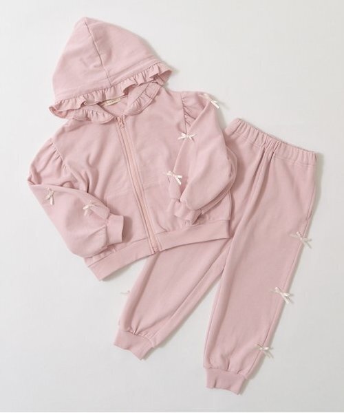 Lycee mine（リセマイン）の「【毛玉バイバイ】リボン付き裾リブスウェット（その他パンツ・キッズ・ラベンダー/ダークブルー/モカ/オートミール/トップグレー/ライトピンク・100cm/150cm/140cm/130cm/120cm/110cm）」の13枚目の写真