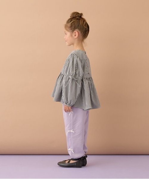 Lycee mine（リセマイン）の「【毛玉バイバイ】リボン付き裾リブスウェット（その他パンツ・キッズ・ラベンダー/ダークブルー/モカ/オートミール/トップグレー/ライトピンク・100cm/150cm/140cm/130cm/120cm/110cm）」の19枚目の写真