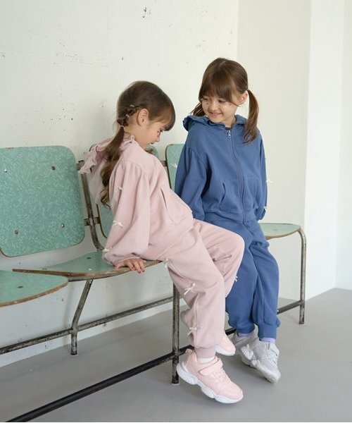 セール】【毛玉バイバイ】リボン付き裾リブスウェット（その他パンツ