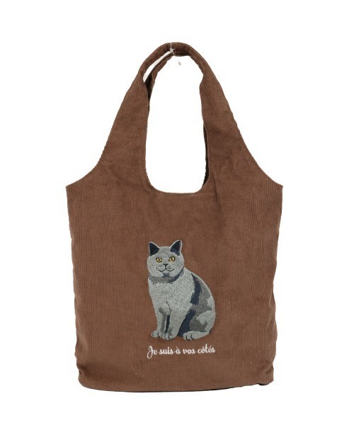Per sist ence(パーシエンス)の「アニマル刺繍トート(トートバッグ・レディース・スモークピンク/アイボリー/グリーン/ブラウン/ブルー/グレー・FREE)」の1枚目の写真