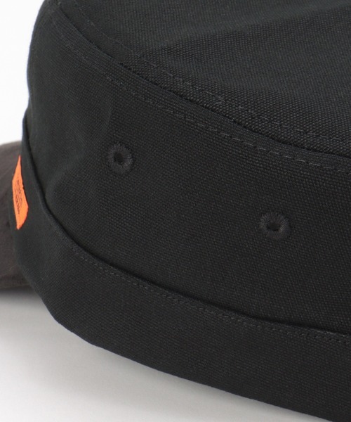 UNIVERSAL OVERALL(ユニバーサルオーバーオール)の「UNIVERSAL OVERALL ユニバーサルオーバーオール コンビワークキャップ(キャップ・メンズ・ブラック/オリーブ・FREE)」の8枚目の写真