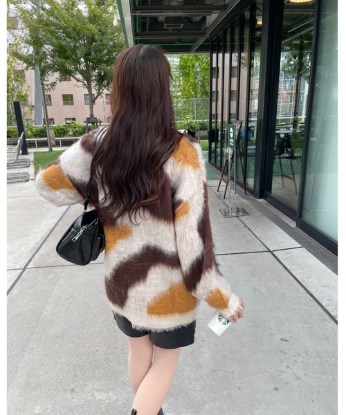 セール】WEGO/マーブルシャギーニットプルオーバー（ニット/セーター