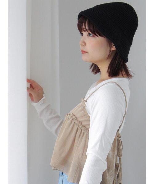 ehka sopo（エヘカソポ）の「ニットバケットハット（ハット・レディース・グレー/モカ/ブラック・F）」の2枚目の写真