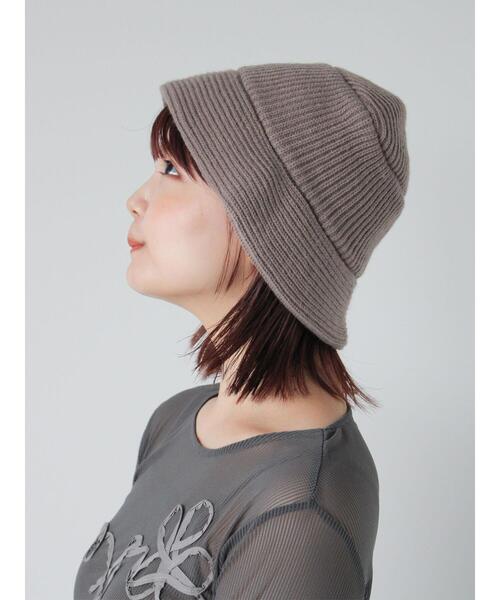 ehka sopo（エヘカソポ）の「ニットバケットハット（ハット・レディース・グレー/モカ/ブラック・F）」の3枚目の写真