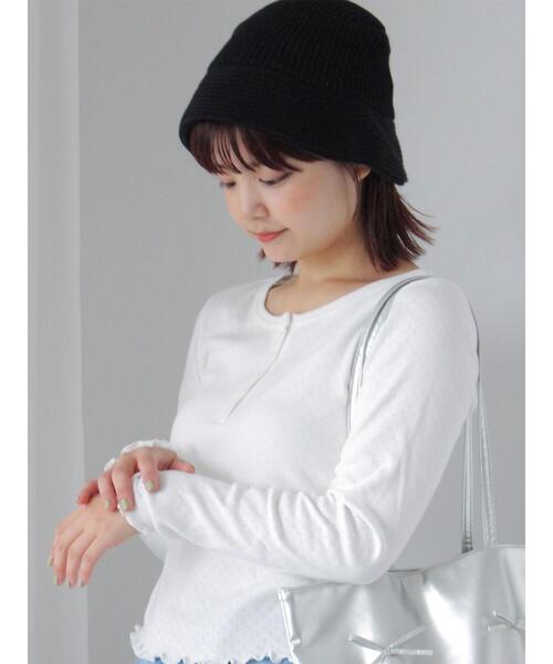 ehka sopo（エヘカソポ）の「ニットバケットハット（ハット・レディース・グレー/モカ/ブラック・F）」の13枚目の写真