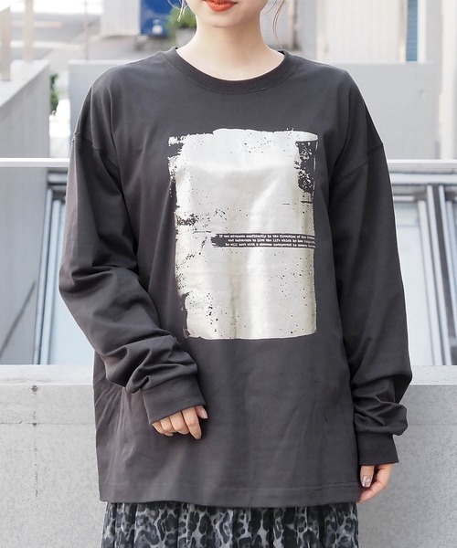 Tシャツ・カットソー Pleated Top PIERCE OVERSIZED T-SHIRT(F WHITE): TOPSjosemoon