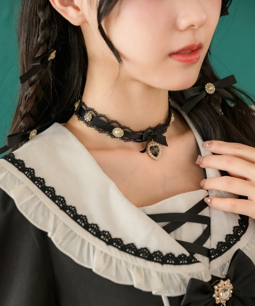 氣志團　チョーカー オーロラリボンチョーカー - Ank Rouge(アンクルージュ)のネックレス