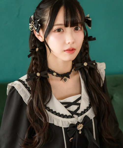 ROJITA（ロジータ）の「ハートビジュリボンチョーカー（チョーカー・レディース・ブラック/マルチ/ピンク・FREE）」の11枚目の写真