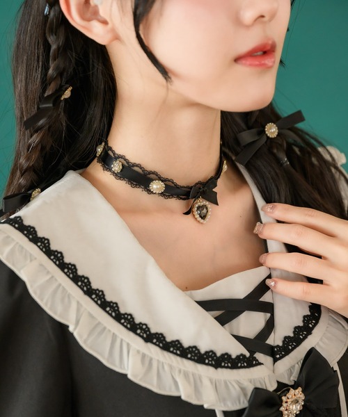 ROJITA（ロジータ）の「ハートビジュリボンチョーカー（チョーカー・レディース・ブラック/マルチ/ピンク・FREE）」の18枚目の写真
