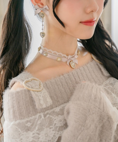 ROJITA（ロジータ）の「ハートビジュリボンチョーカー（チョーカー・レディース・ブラック/マルチ/ピンク・FREE）」の19枚目の写真