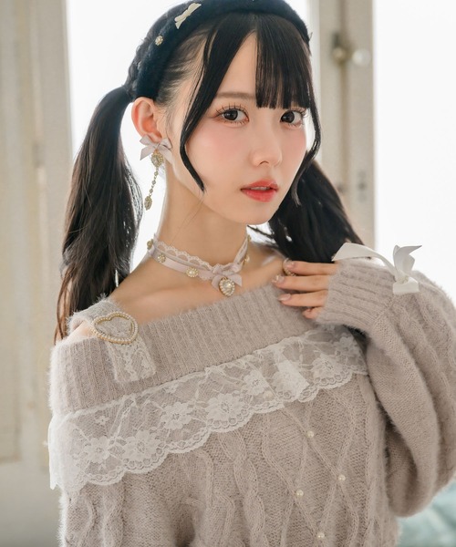 ROJITA（ロジータ）の「ハートビジュリボンチョーカー（チョーカー・レディース・ブラック/マルチ/ピンク・FREE）」の15枚目の写真