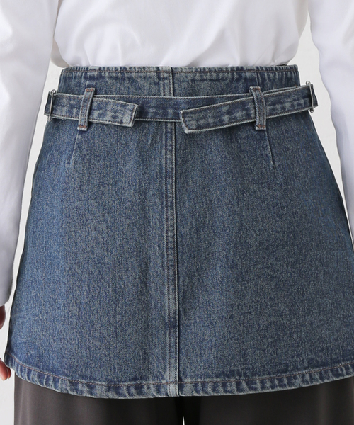 Oriens JOURNAL STANDARD（オリエンス ジャーナルスタンダード）の「別注【Oriens×Cimarron】Wrap Skirt：ラップミニスカート（スカート・レディース・ブルー系その他/ブラウン・FREE）」の6枚目の写真