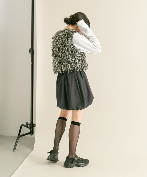 KBF（ケイビーエフ）の「バルーンミニスカート（スカート・レディース・カーキ/グレー系その他・ONE）」の3枚目の写真