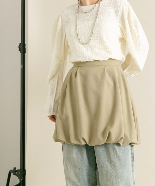 KBF（ケイビーエフ）の「バルーンミニスカート（スカート・レディース・カーキ/グレー系その他・ONE）」の5枚目の写真