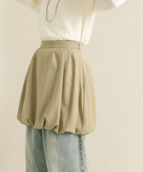 KBF（ケイビーエフ）の「バルーンミニスカート（スカート・レディース・カーキ/グレー系その他・ONE）」の6枚目の写真
