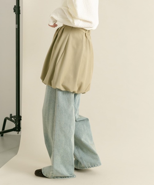 KBF（ケイビーエフ）の「バルーンミニスカート（スカート・レディース・カーキ/グレー系その他・ONE）」の9枚目の写真