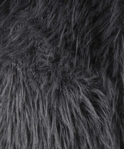 OPAQUE.CLIP（オペークドットクリップ）の「◆シャギーニット ショートベスト【洗濯機洗い可】（ベスト・レディース・チャコールグレー/ベージュ・38/40）」の6枚目の写真