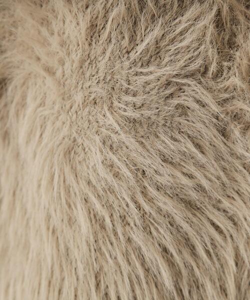 OPAQUE.CLIP（オペークドットクリップ）の「◆シャギーニット ショートベスト【洗濯機洗い可】（ベスト・レディース・チャコールグレー/ベージュ・38/40）」の10枚目の写真