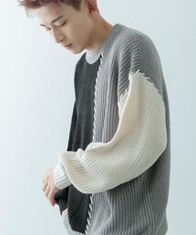 ITEMS URBANRESEARCH | ブランケットステッチ パッチワークニット(ニット/セーター)