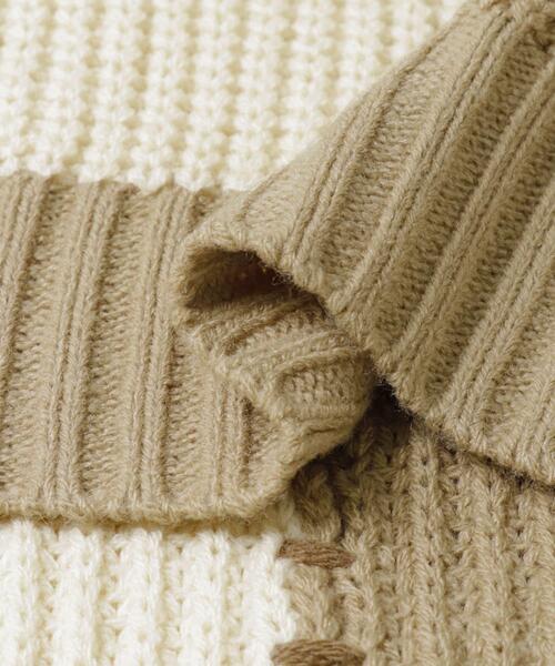 ITEMS URBANRESEARCH(アイテムズ アーバンリサーチ)の「ブランケットステッチ パッチワークニット(ニット/セーター・メンズ・ホワイト/ブラック・MEDIUM/LARGE)」の11枚目の写真