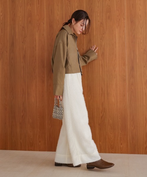 Bab(バブ)の「【S・M・Lサイズ展開あり】シャギーストレートパンツ(その他パンツ・レディース・アイボリー/ブラック・S/L/M)」の14枚目の写真