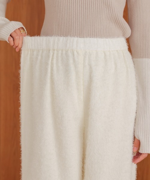 Bab(バブ)の「【S・M・Lサイズ展開あり】シャギーストレートパンツ(その他パンツ・レディース・アイボリー/ブラック・S/L/M)」の19枚目の写真