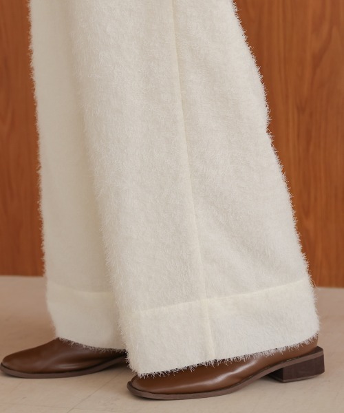 Bab(バブ)の「【S・M・Lサイズ展開あり】シャギーストレートパンツ(その他パンツ・レディース・アイボリー/ブラック・S/L/M)」の20枚目の写真