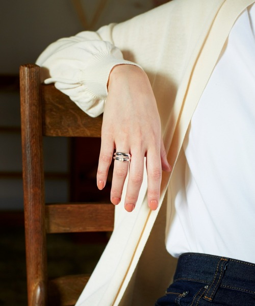 Nothing And Others（ナッシングアンドアザーズ）の「「Nothing And Others/ナッシングアンドアザーズ」2line1 Ring（リング・レディース・シルバー/ゴールド・FREE）」の3枚目の写真