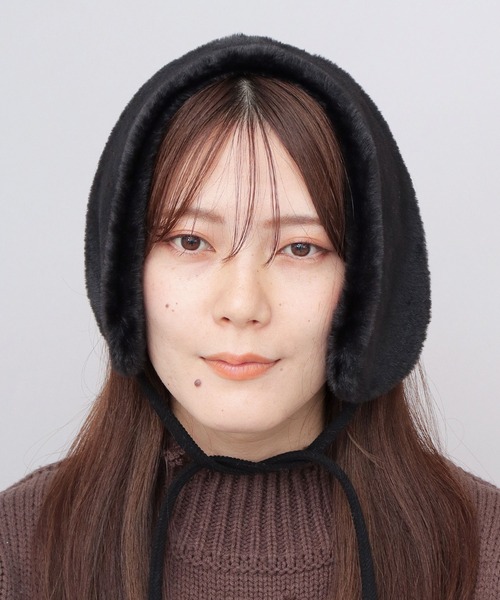 スムースファー 2WAY ボンネット（耳当て・ネックウォーマー