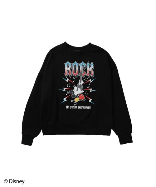 Disney(ディズニー)の「Disney(ディズニー) ミッキー/ 別注ヴィンテージ加工 オーバーサイズクルーネックスウェットプルオーバー(スウェット・メンズ・ブラック系1/ブラック系2/ブラック系3/グレー系1/グレー系2/グレー系3・S/M/L/XL)」の1枚目の写真