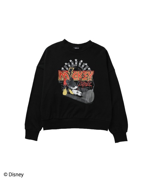 Disney(ディズニー)の「Disney(ディズニー) ミッキー/ 別注ヴィンテージ加工 オーバーサイズクルーネックスウェットプルオーバー(スウェット・メンズ・ブラック系1/ブラック系2/ブラック系3/グレー系1/グレー系2/グレー系3・S/M/L/XL)」の3枚目の写真
