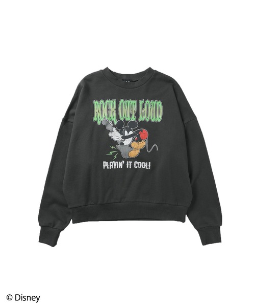 Disney(ディズニー)の「Disney(ディズニー) ミッキー/ 別注ヴィンテージ加工 オーバーサイズクルーネックスウェットプルオーバー(スウェット・メンズ・ブラック系1/ブラック系2/ブラック系3/グレー系1/グレー系2/グレー系3・S/M/L/XL)」の4枚目の写真