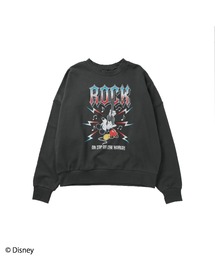 Disney | Disney(ディズニー) ミッキー/ 別注ヴィンテージ加工 オーバーサイズクルーネックスウェットプルオーバー(スウェット)