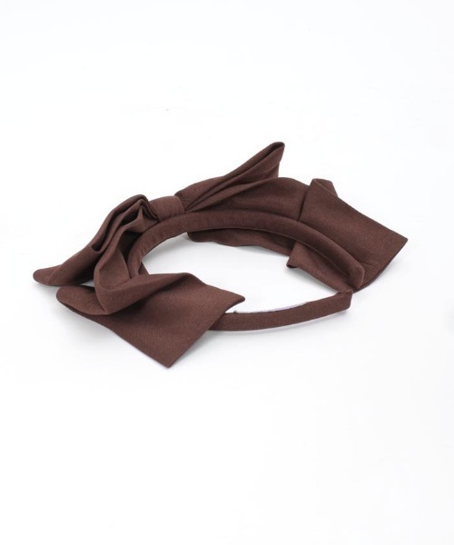 axes femme kawaii（アクシーズファムカワイイ）の「斜めリボンカチューシャ（カチューシャ・レディース・ブラウン/ピンク/ワイン・FREE）」の12枚目の写真